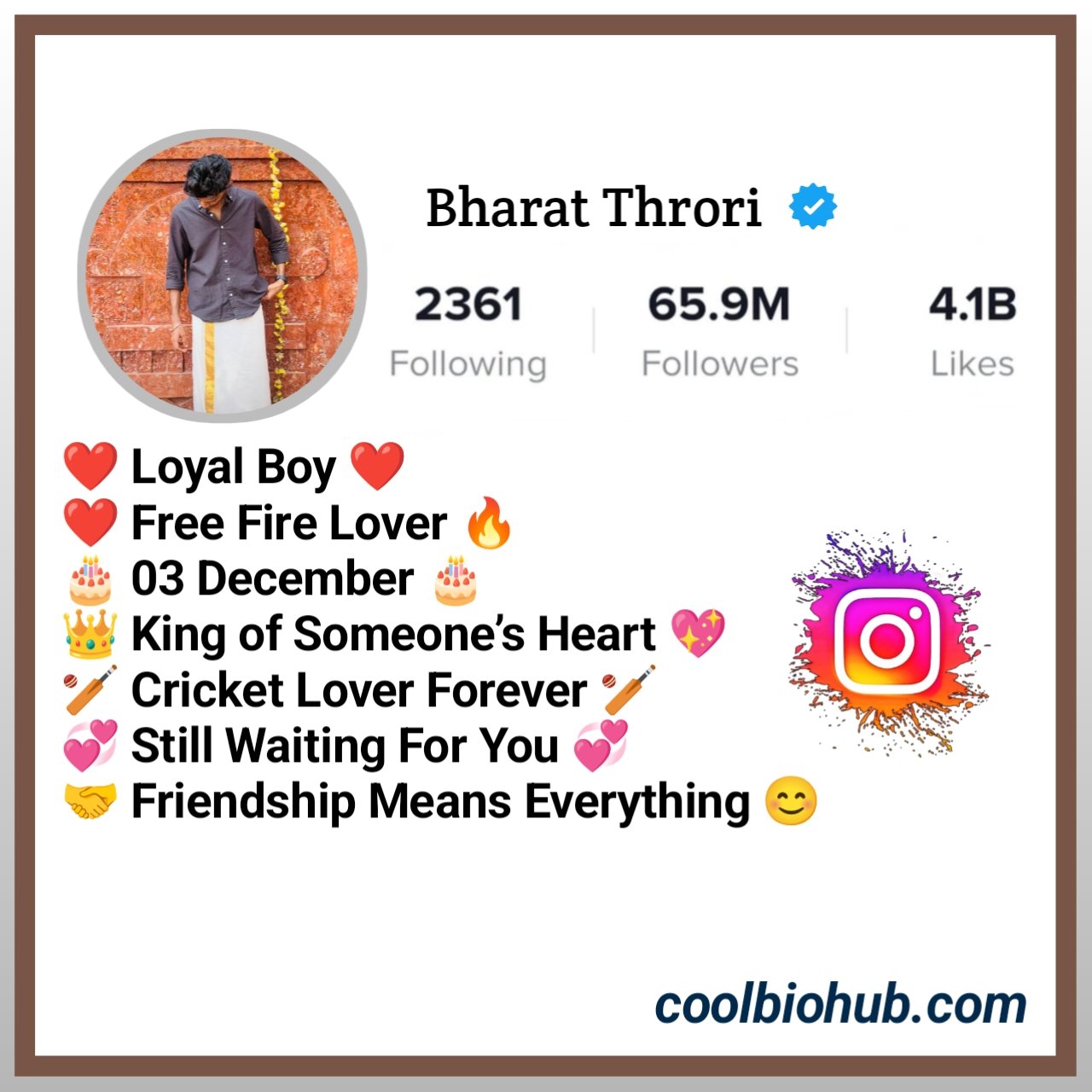 Free Fire Bio For Boy