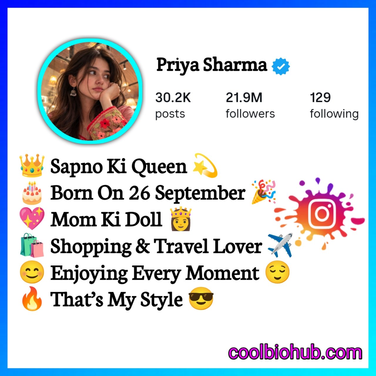 Short Bio For Instagram For Girl Stylish