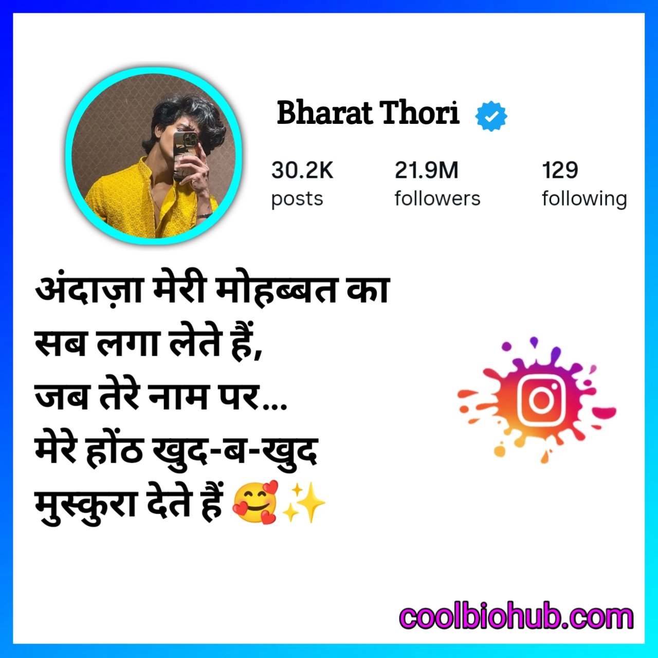 Instagram bio Shayari 2 line attitude