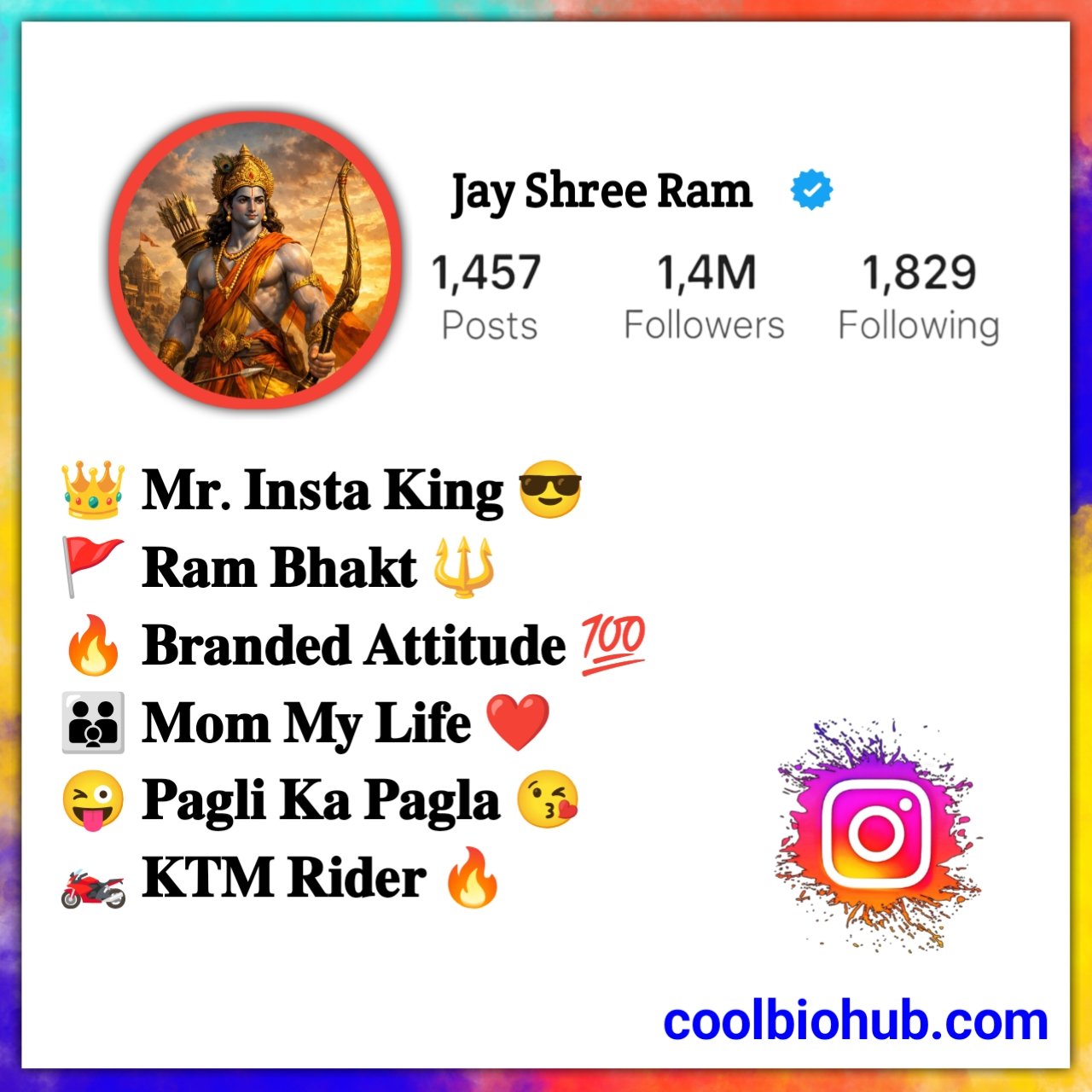 Best Shree Ram Bio For Instagram