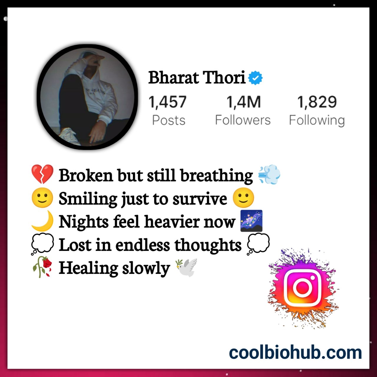 Short Sad Bio For Instagram In English