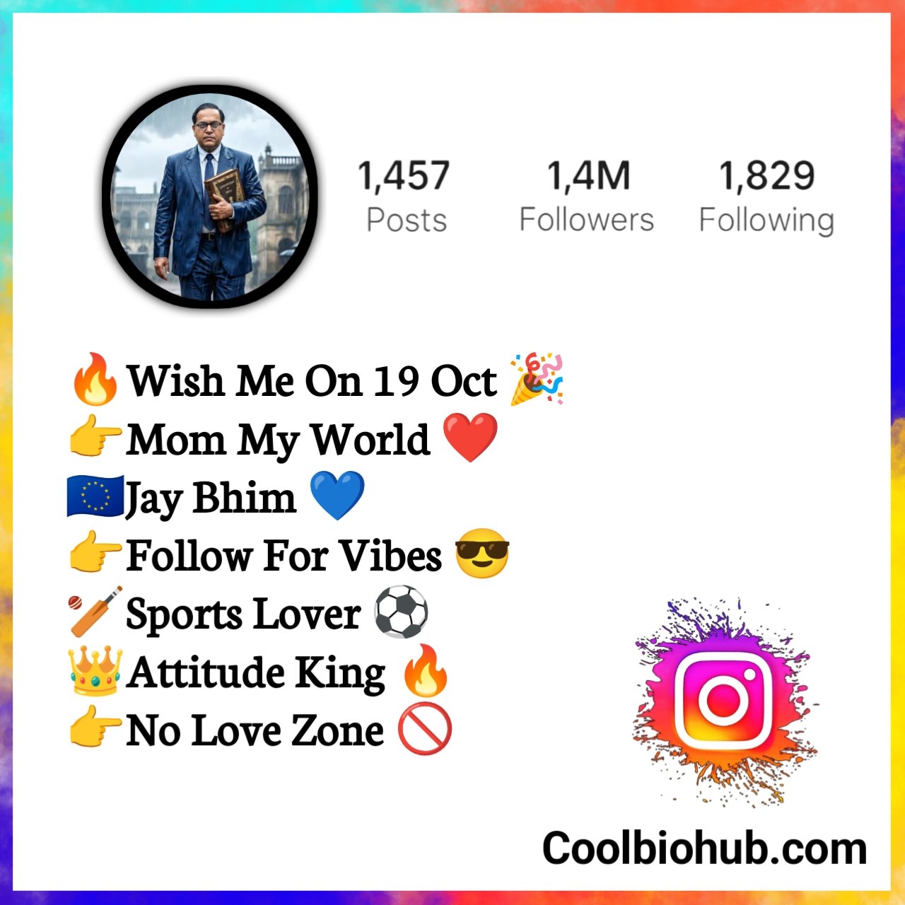 Jai Bhim Instagram Bio Ideas