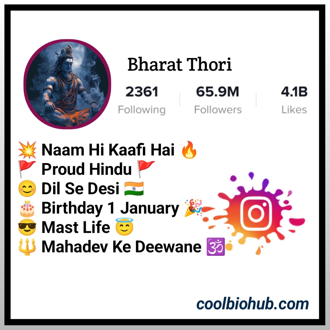 Jay Mahakal Bio For Instagram