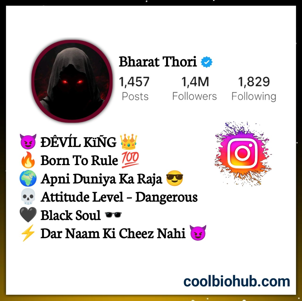 Devil Bio Instagram For Boy