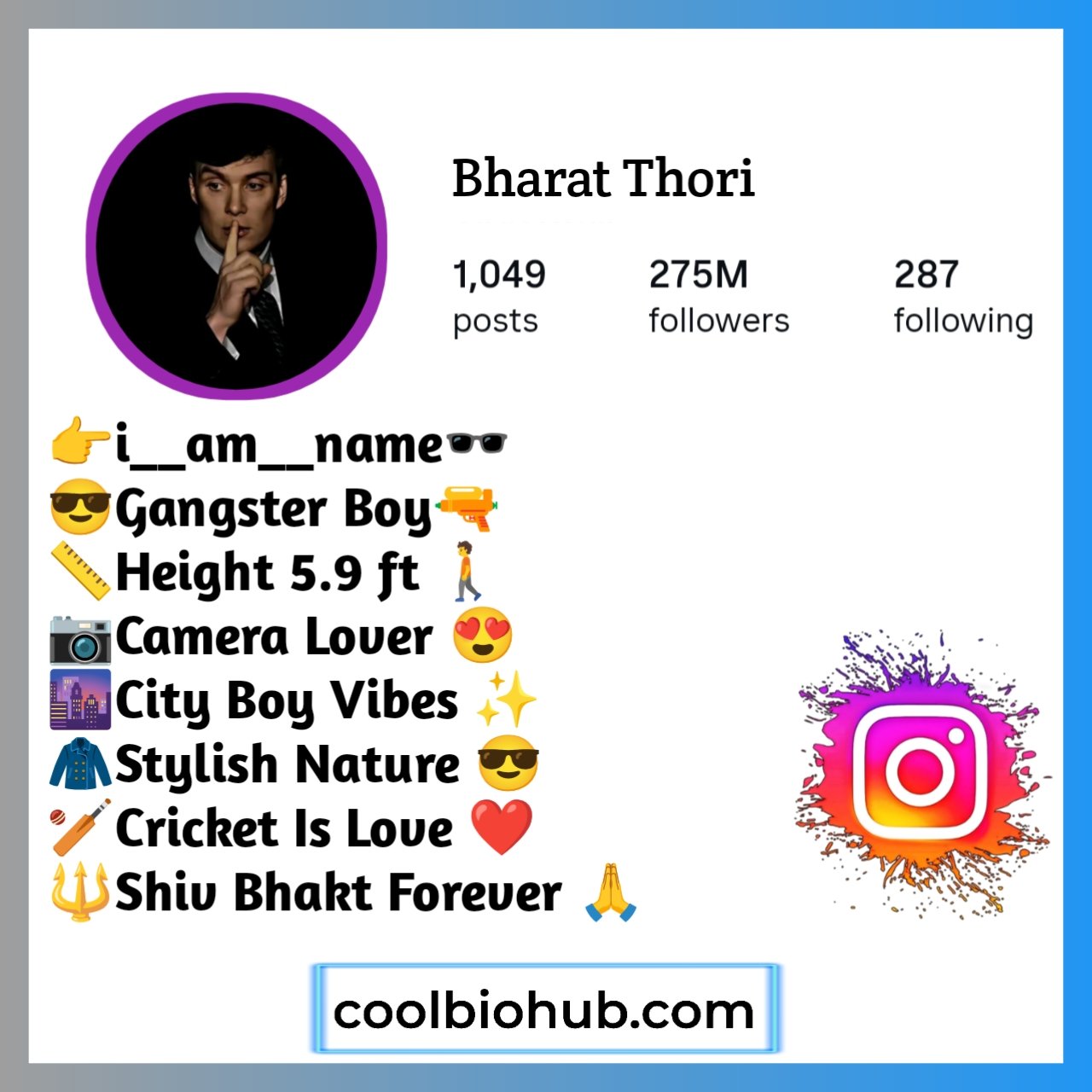 Gangster Instagram Bio stylish With Emoji