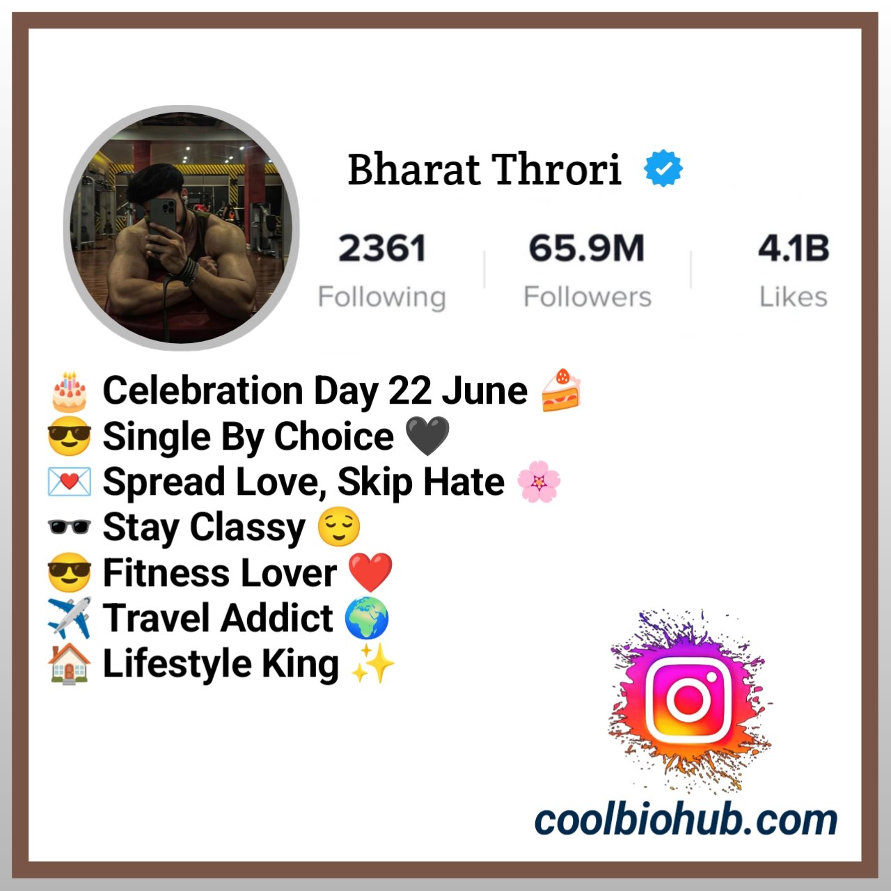 Gym bio for instagram copy and paste