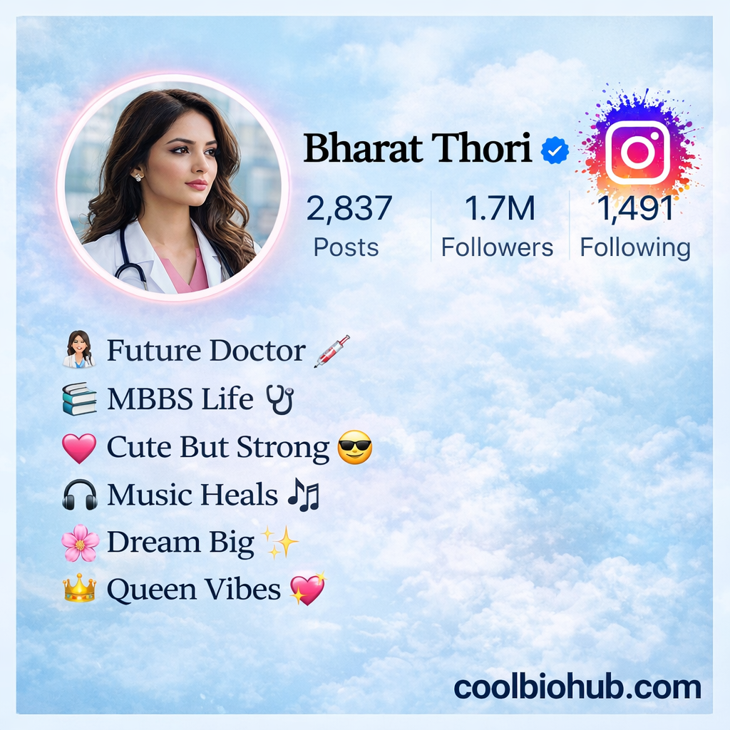 Instagram Bio For Medical Student Girl Stylish
