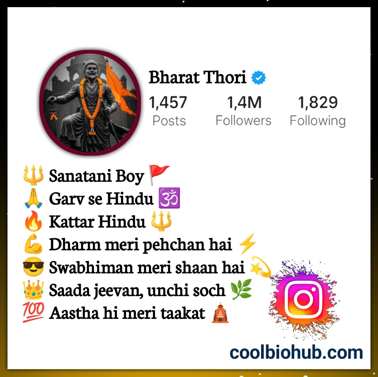 Sanatani Boy Bio For Instagram