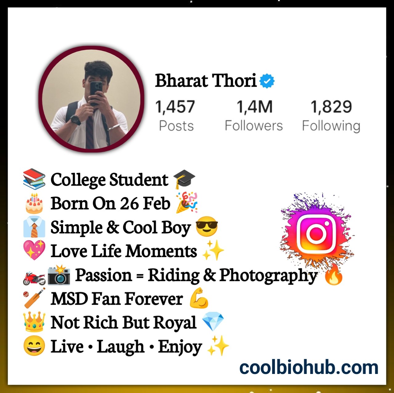Instagram Bio For College Boy