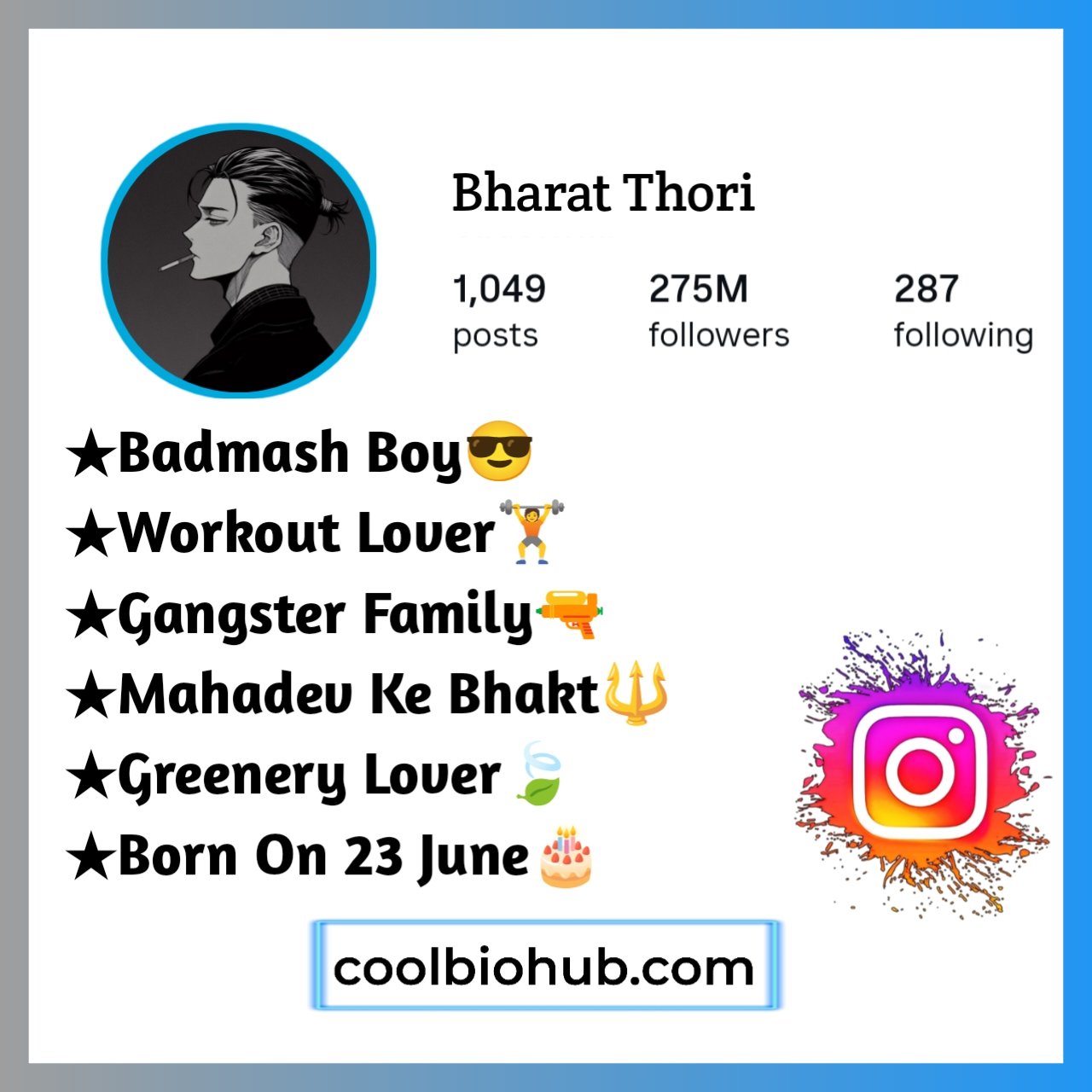 Gangster Instagram Bio stylish