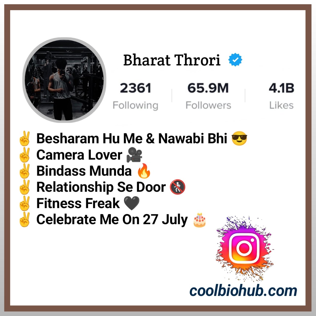 Fitness bio for instagram