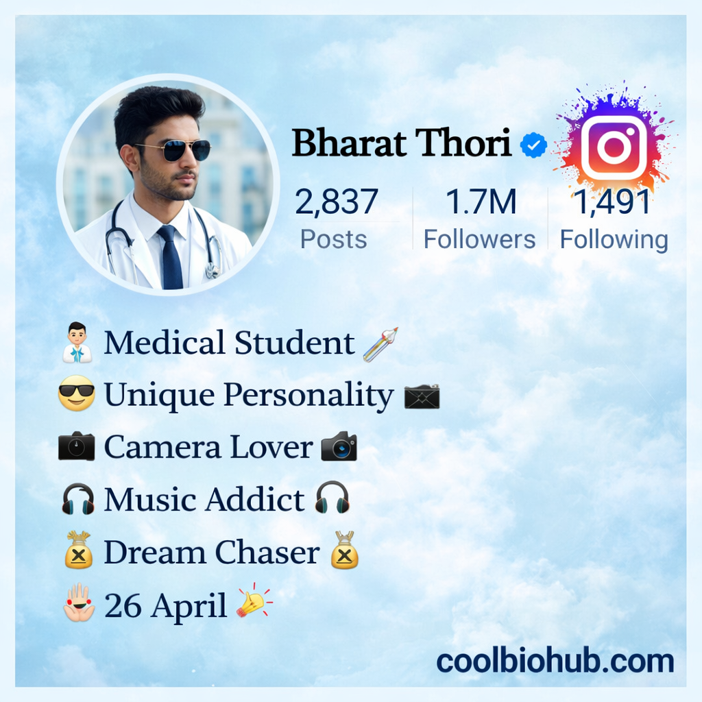 Instagram Bio For Medical Student Boy Stylish
