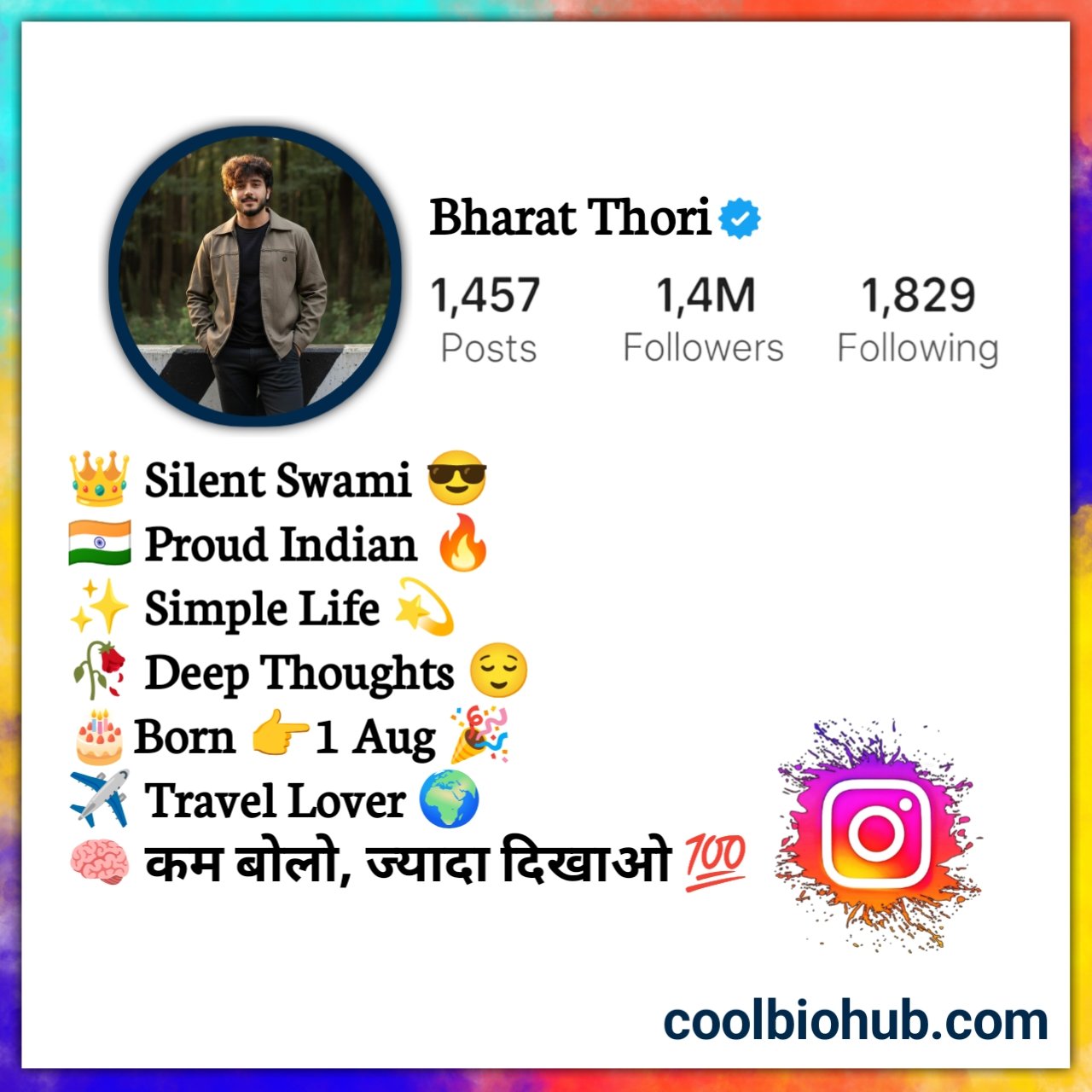 Instagram Bio In Hindi For Boy