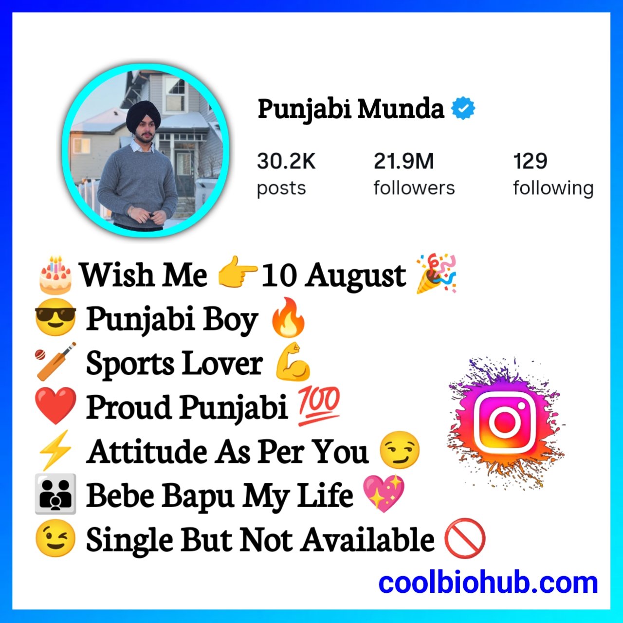 Instagram Bio In Punjabi For Boy
