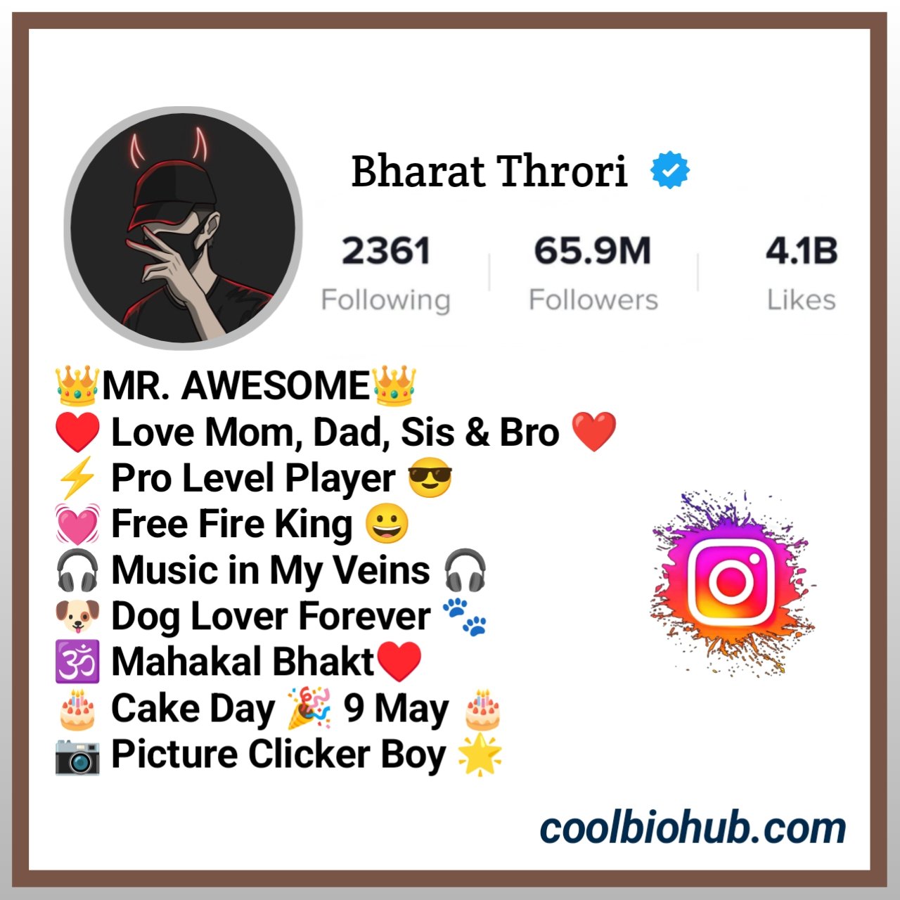 Free Fire Bio For Instagram For Boy