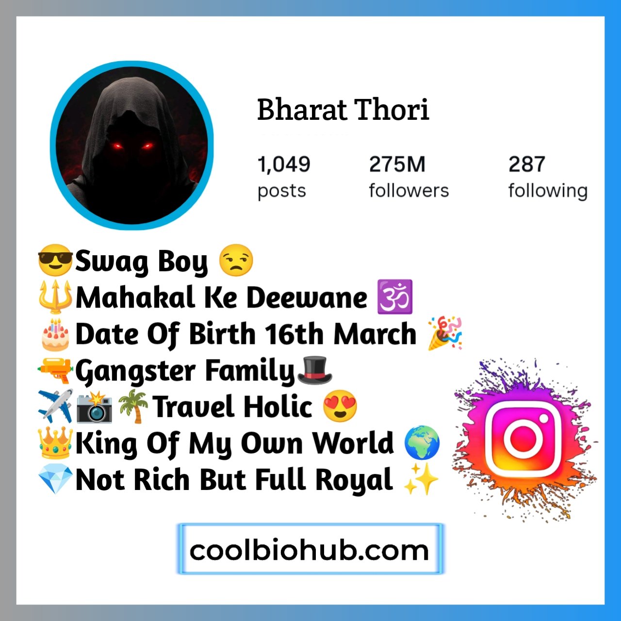 Gangster Bio For Instagram