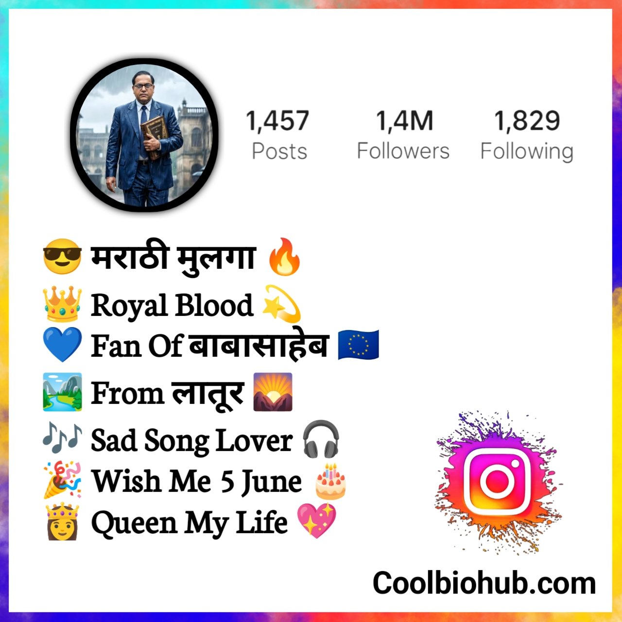 Instagram Bio Jay Bhim Stylish