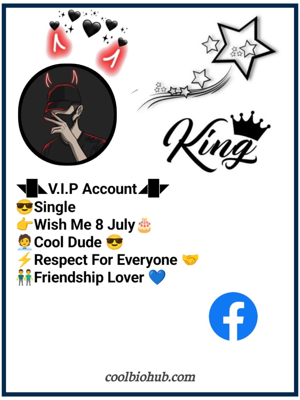 Facebook Bio For Boys