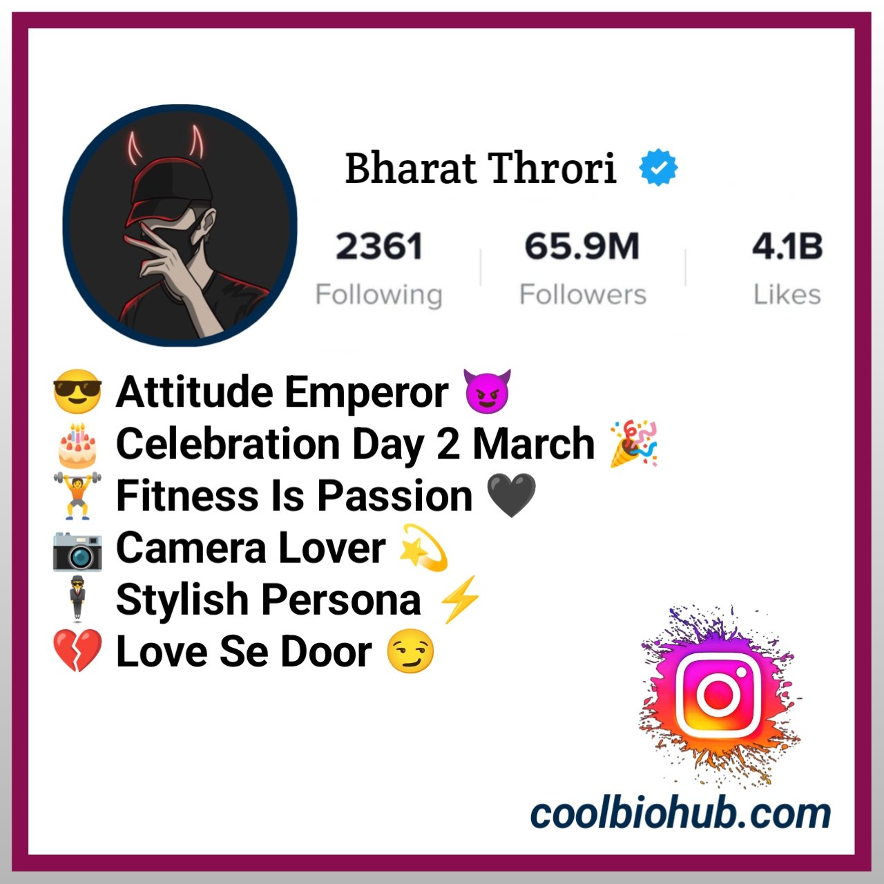 Badmashi bio for instagram with emoji
