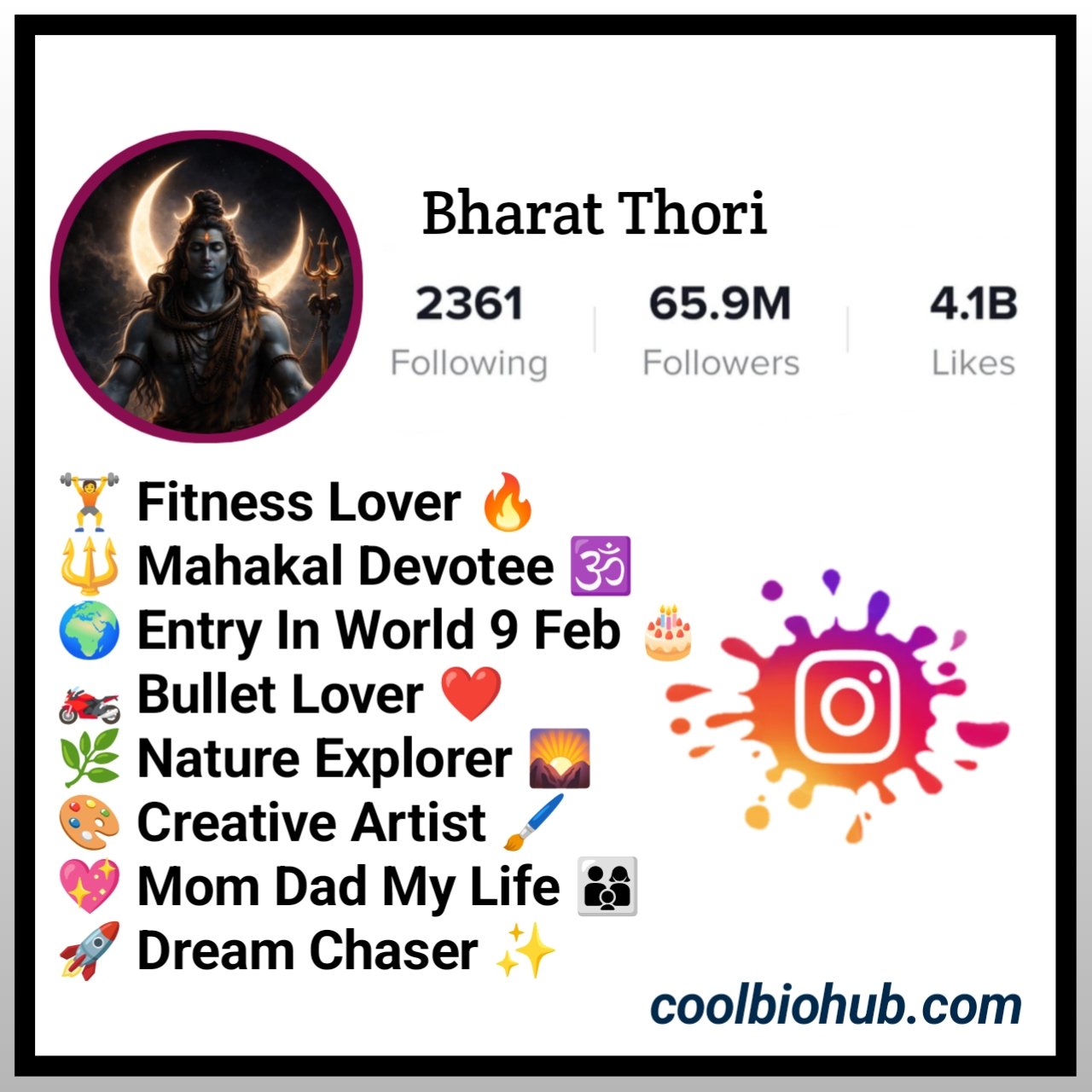 Mahakal Bio For Instagram For Boy